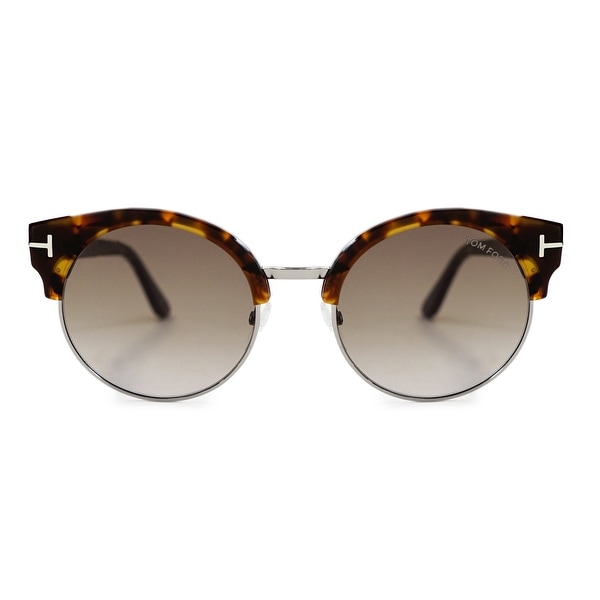 Tom Ford Alissa-02 Vintage Havana Round Sunglasses FT0608 55Z - 54mm x 21mm x 140mm. Opens flyout.
