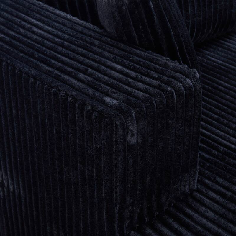 U-Shaped Modular Sectional Sofa, Modern Minimalist Corduroy Couch