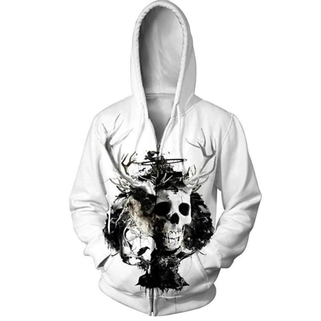 ladies skull hoodie