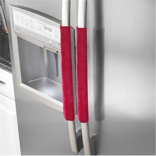 A Pair Refrigerator Handle Cover Kitchen Appliance Refrigerator Cover - Red
