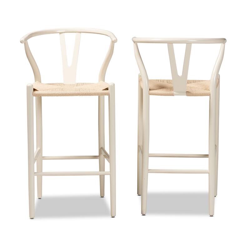 Paxton Modern & Contemporary 2-Piece Wood Bar Stool Set