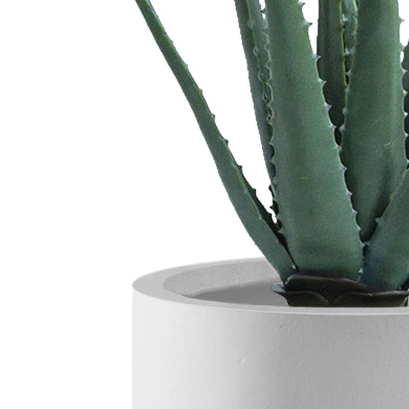 Kante 31.4" and 23.6"H Weathered Finish Concrete Tall Planters (Set of 2), Large Outdoor Indoor