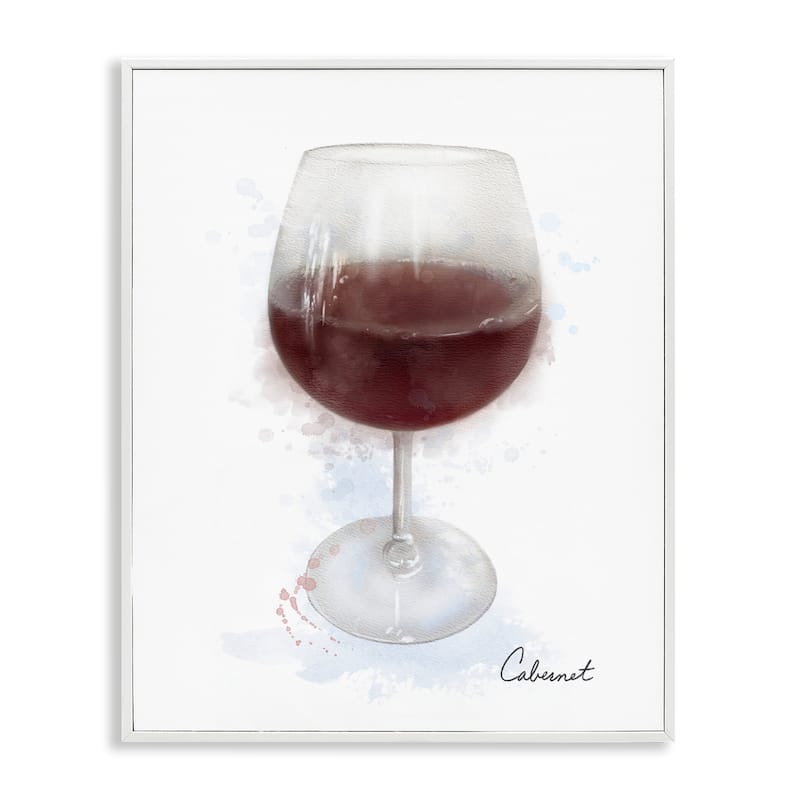 Stupell Modern Cabernet in Glass Framed Giclee Art Design By Matthew Piotrowicz - 16 x 20 - White