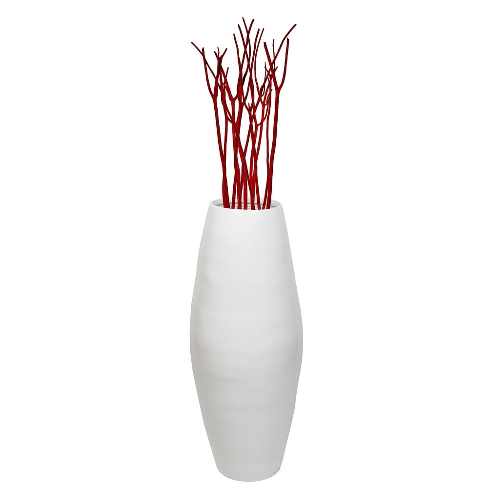  Clay Flower Base Vase Classic White White Simple : Home &  Kitchen
