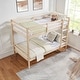 preview thumbnail 3 of 41, Twin Bunk Bed,Wooden,High Guardrail,Ladder,Kids Teens,Dorm Guest