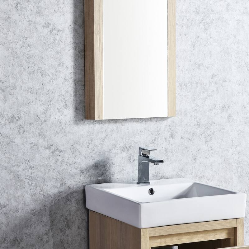 Solid Wood Bathroom Vanity with Mirror Medicine Cabinet