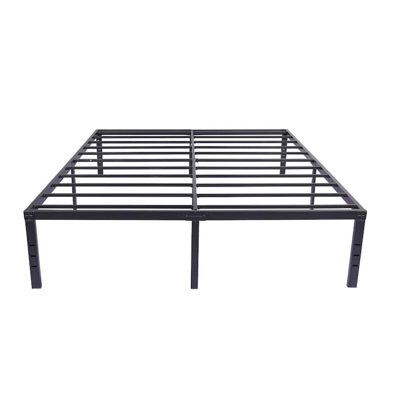 alazyhome 18 inch Heavy Duty Metal Platform Bed Frame with Storage
