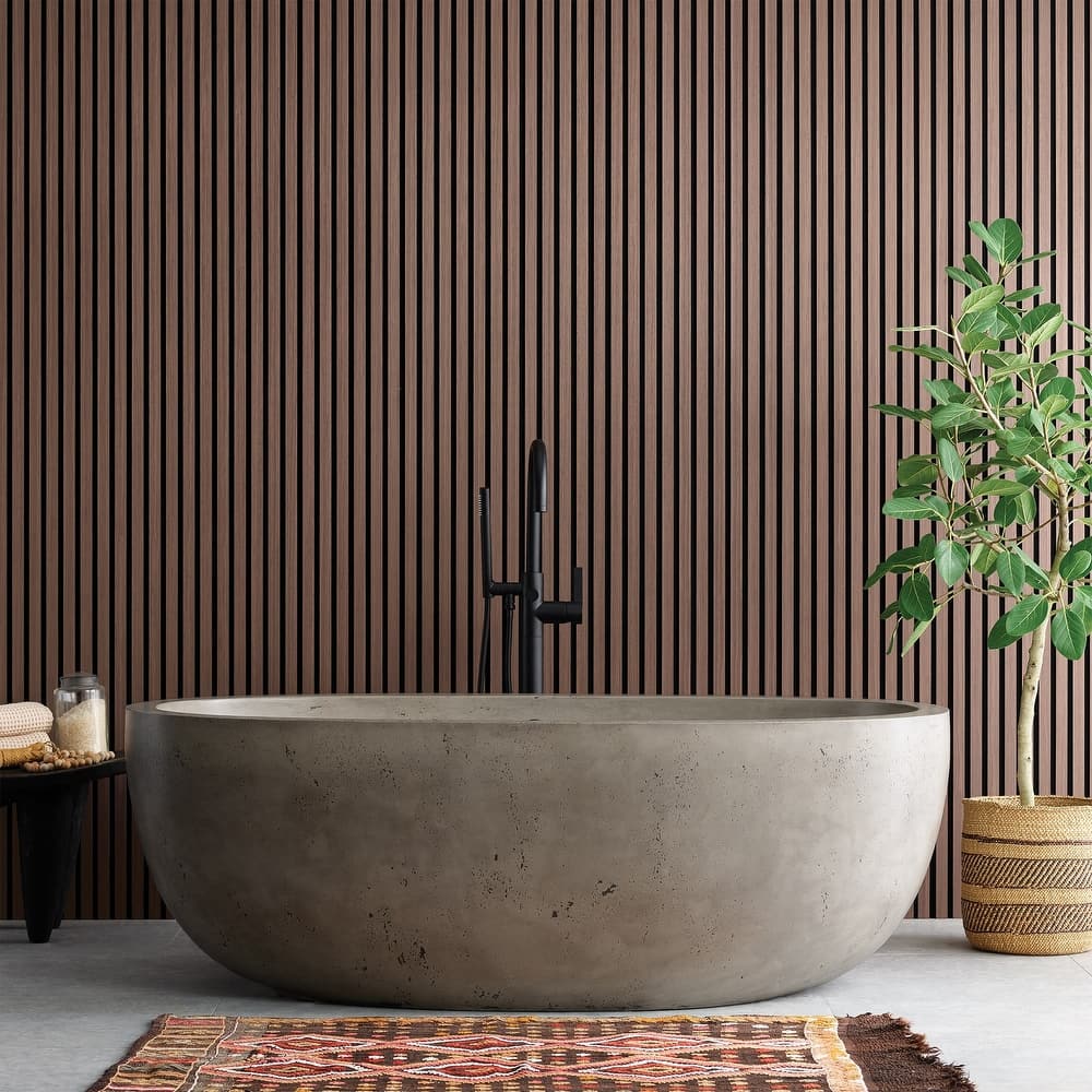 Native Trails NST6636 NativeStone 66" Free Standing Concrete Soaking