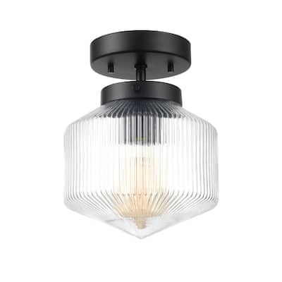 Globe Electric 91005471 Juno 7" Wide Semi-Flush Drum Ceiling Fixture