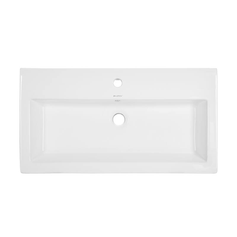 Swiss Madison Voltaire Wide Rectangle Vessel Sink