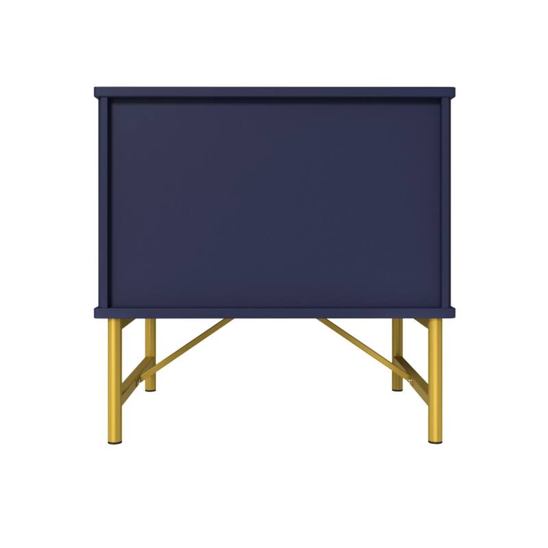 Clihome Modern MDF 2-Drawer Nightstand for Bedroom