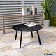 preview thumbnail 1 of 33, Clihome Weather Resistant Round Steel Patio Large Coffee Table