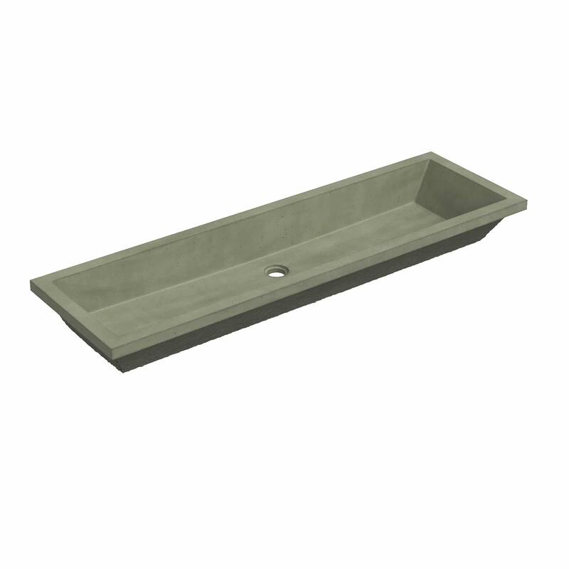 Native Trails NSL4915 NativeStone 49" Rectangular Concrete Undermount - Sage