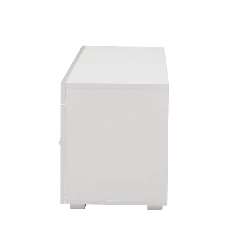51" Classic Style Modern TV Stand with LED Lights