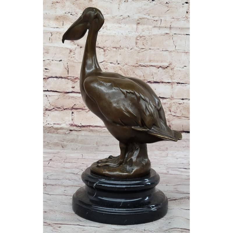 Hand Made Original Artwork By Milo Stork Bird Real Bronze Sculpture Figurine