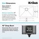 preview thumbnail 19 of 24, KRAUS Standart PRO Stainless Steel 23 inch Undermount Kitchen Sink