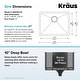preview thumbnail 100 of 158, KRAUS Standart PRO Undermount Single Bowl Stainless Steel Kitchen Sink