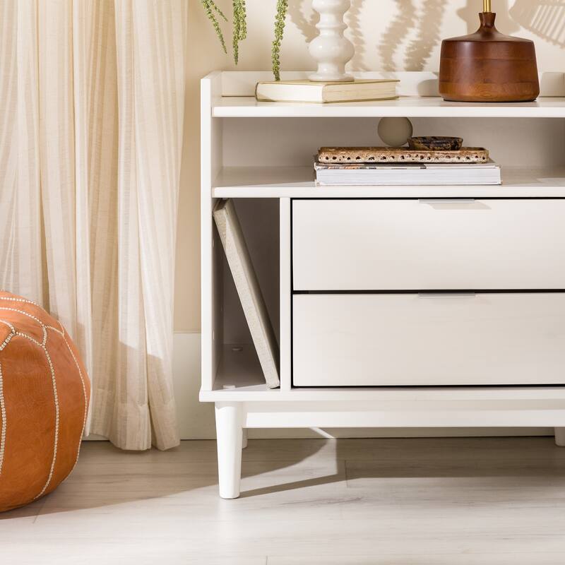 Middlebrook Modern Gallery Top Solid Wood Nightstand