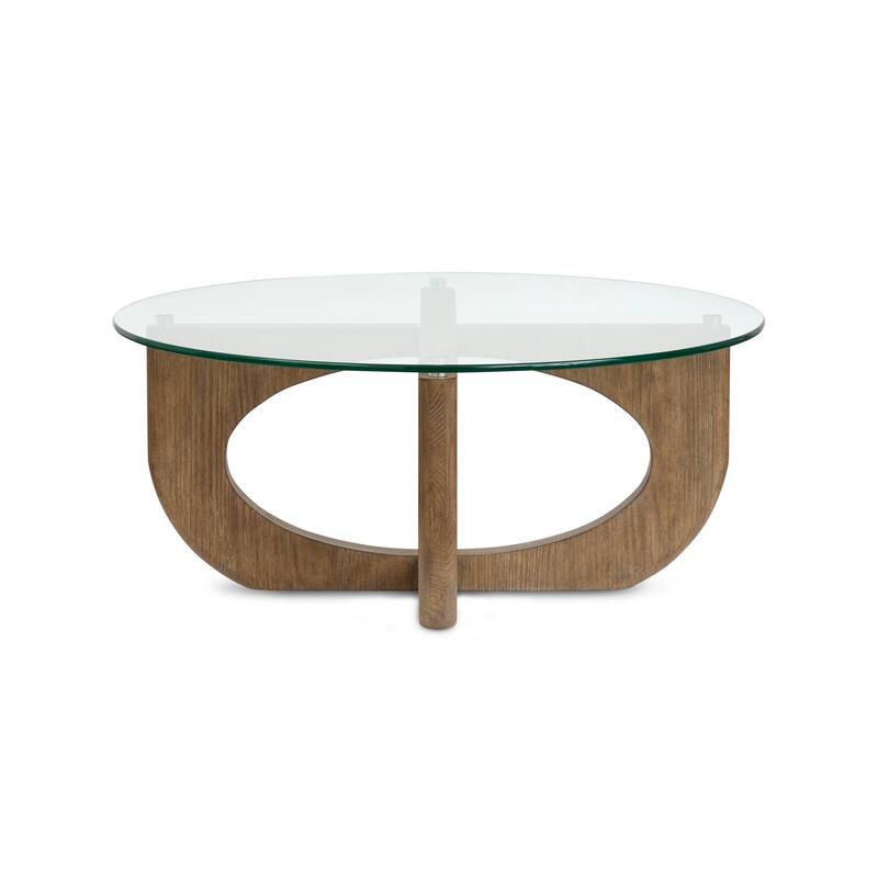 Magnussen Home Lainey Almond Round Cocktail Table - 40''W x 40''D x 17''H