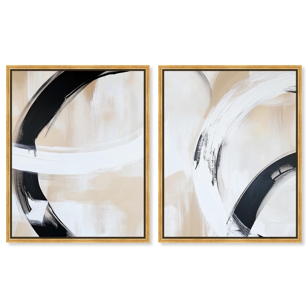 Neutral Interplay II Canvas Set of 2 by Art Remedy