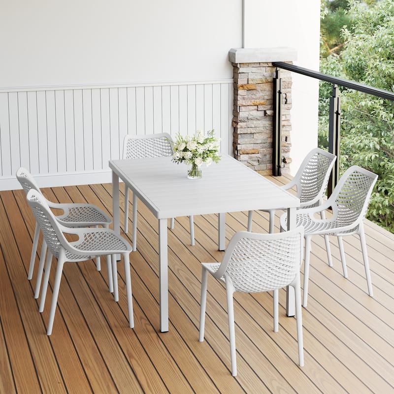 Frond and Form 6-Person Outdoor Rectangular Dining Set