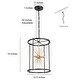 preview thumbnail 6 of 8, Tinky Modern Sputnik Drum Chandelier 4-light Black Gold Lantern Pendant Lights - D12.5" x H19"