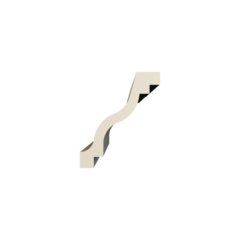 2 3/8"H x 2"P x 3"F x 96"L Cecilia Crown Moulding - 1-Pack