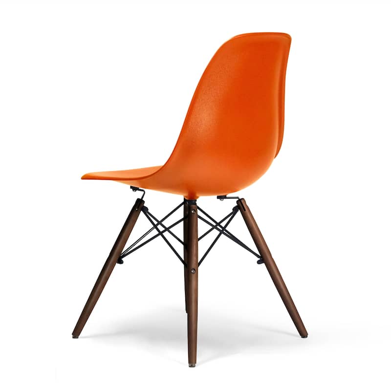 Paris-2 Side Chairs with Walnut Legs (Set of 2)