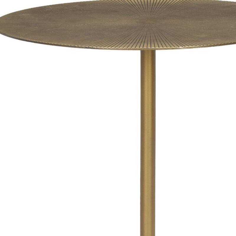 HomeRoots 15" Gold and White Iron and Wood Tray Table - 15.00 in. x 24.50 in. x 15.00 in.