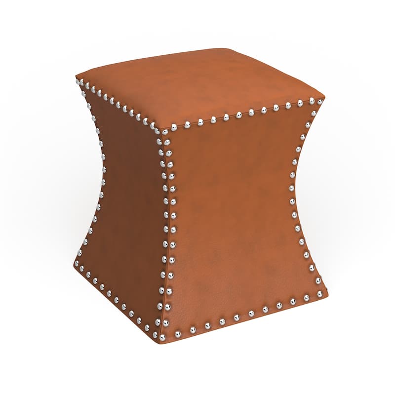 Faux Leather Ottoman
