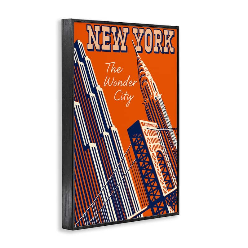 Stupell New York The Wonder City Framed Giclee Art Design By Marcus Jules
