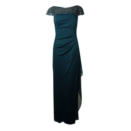 MSK Women's Embellished Cap Sleeve Chiffon Dress