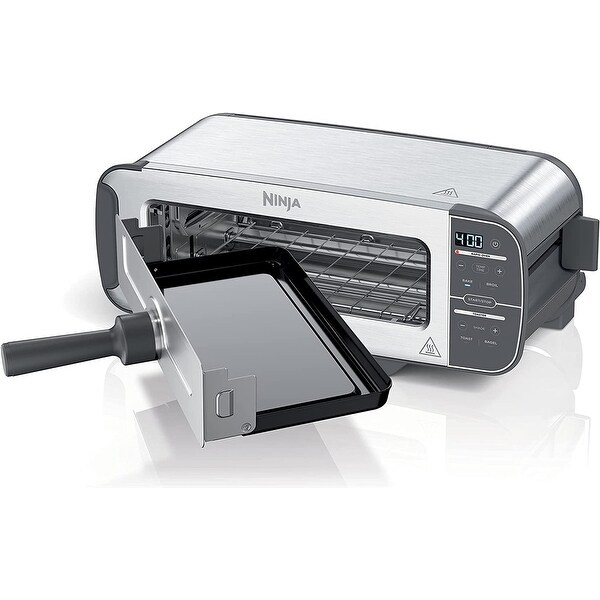 Ninja ST100 Foodi 2-in-1 Flip Toaster Oven (Stainless Steel) - Bed