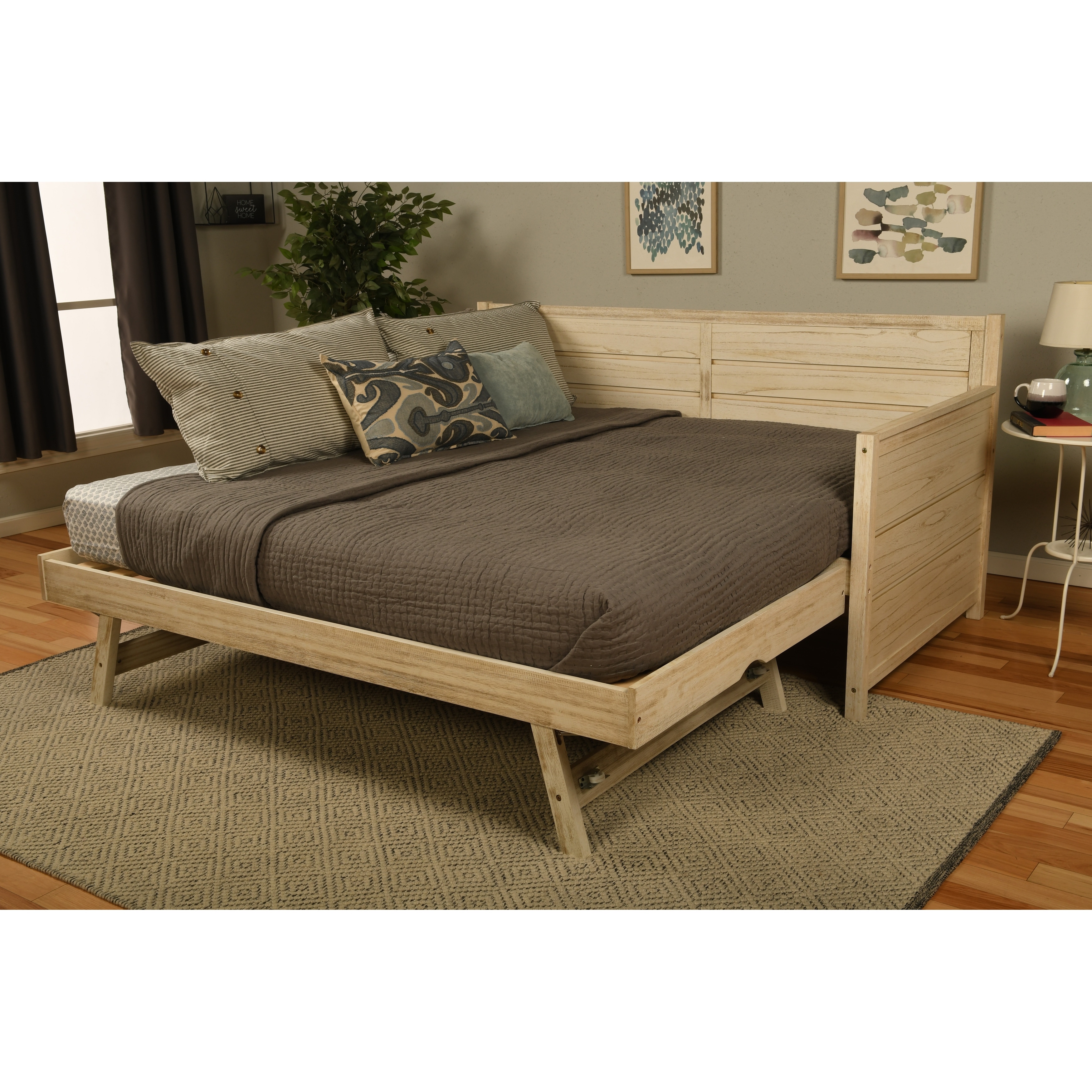 Somette Marisa Daybed Frame with Pop Up Trundle (Mattress not included)