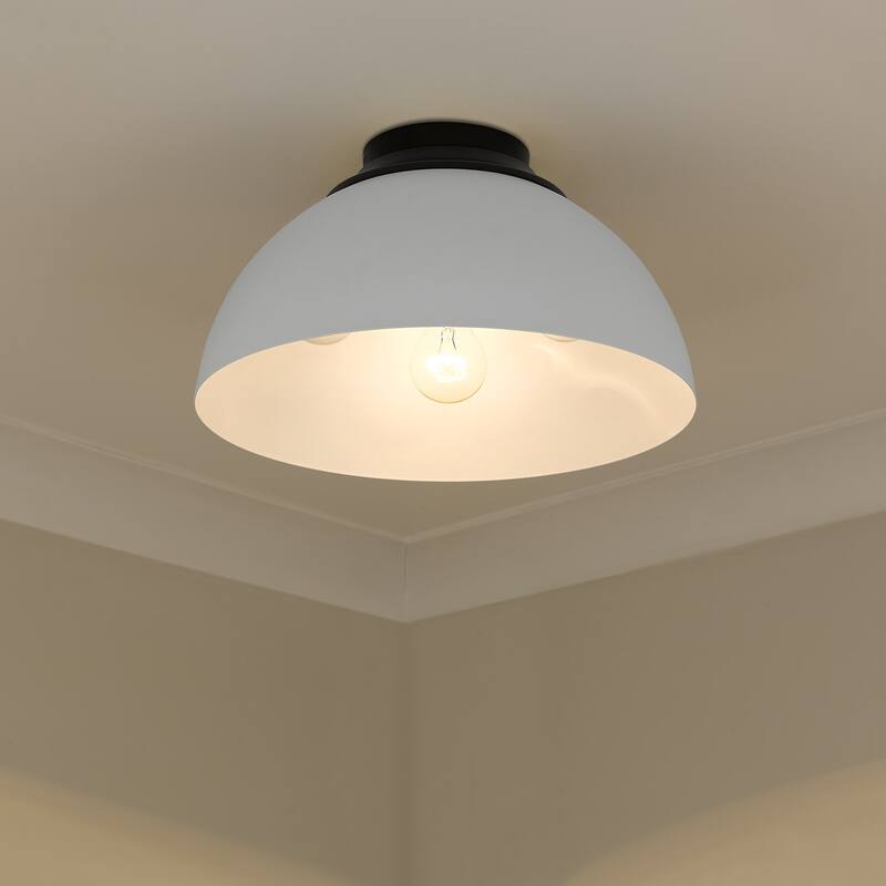Golden Lighting Zoey 3 Light 14" Wide Flush Mount Ceiling Fixture with