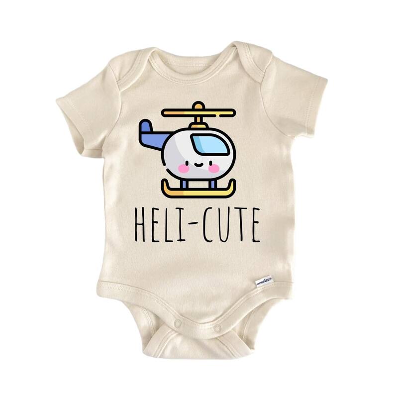 Helicopter Airplane Pilot - Baby Bodysuit - White - 3-6M