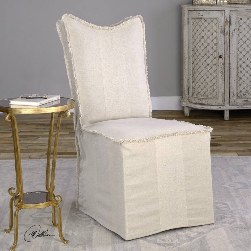 Uttermost Lenore Flax Armless Chairs (Set of 2)