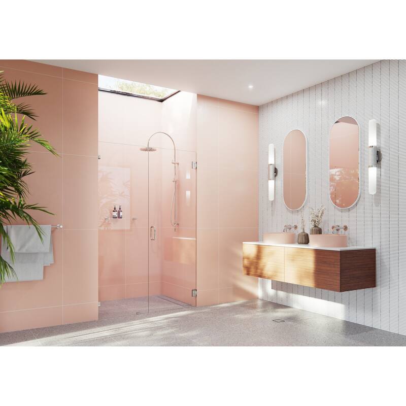 Glass Warehouse 78" x 51" Frameless Shower Door - Wall Hinge