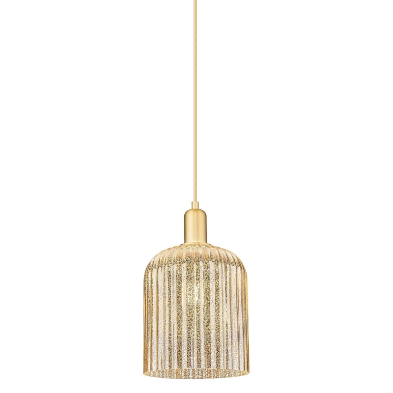 Innovations Lighting 716-1P-14-8 Bridal Veil Pendant Bridal Veil 8" - Satin Gold / Mercury