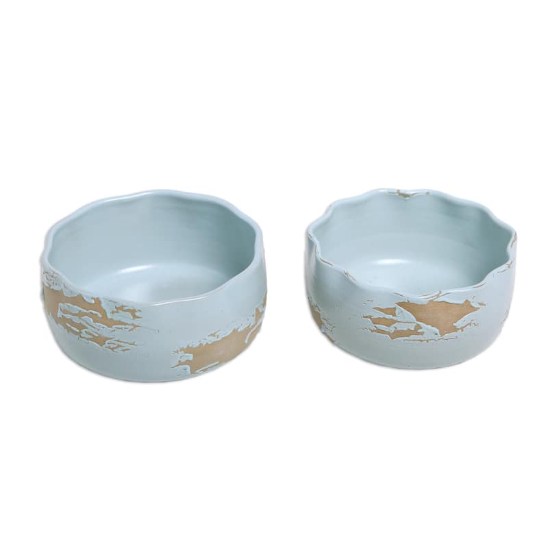 Novica Handmade Two Minds Ceramic Salad Bowls (Pair)