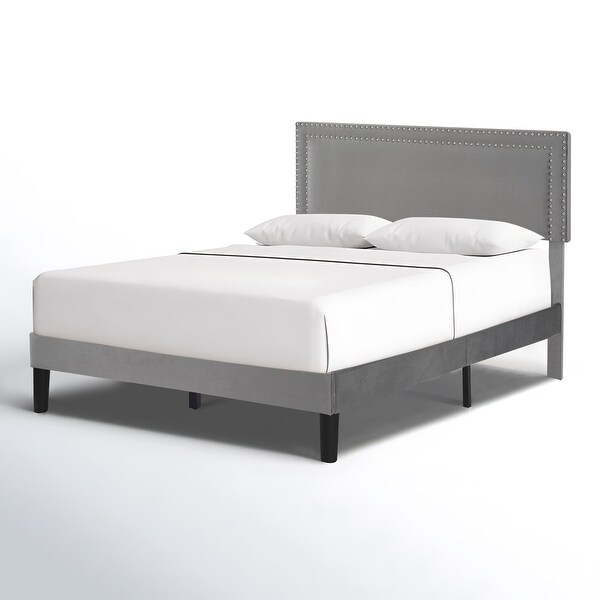 VECELO Upholstered Bed Frames with Height Adjustable VECELO Upholstered Bed Frames with Height Adjustable