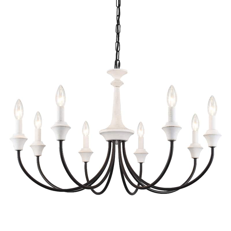 8-Light 28.34 in. Traditional Chandelier for Kitchen Living Room