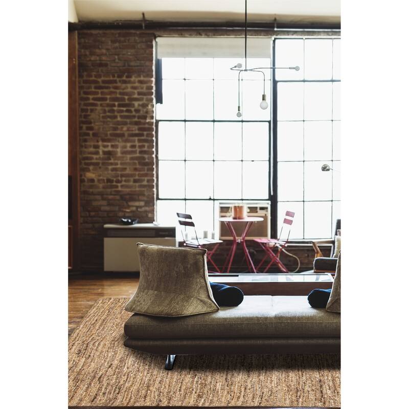 ECARPETGALLERY Flat-Weave Natural Tan Wool Tapestry Kilim - 5'1 x 6'7