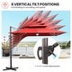 preview thumbnail 3 of 10, 9 x 11 FT Outdoor LED Lighted Double Top Patio Cantilever Umbrella with Base