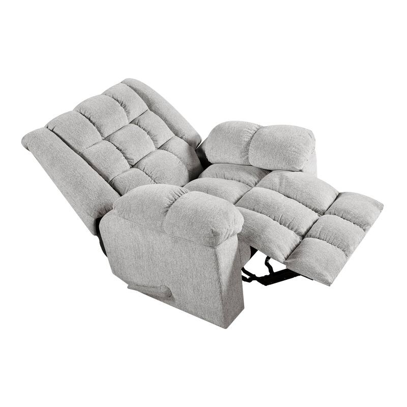 Gentle Rocking Motion Reclining Chair 1pc Chenille Upholstery Ultra Comfort Living Room Furniture