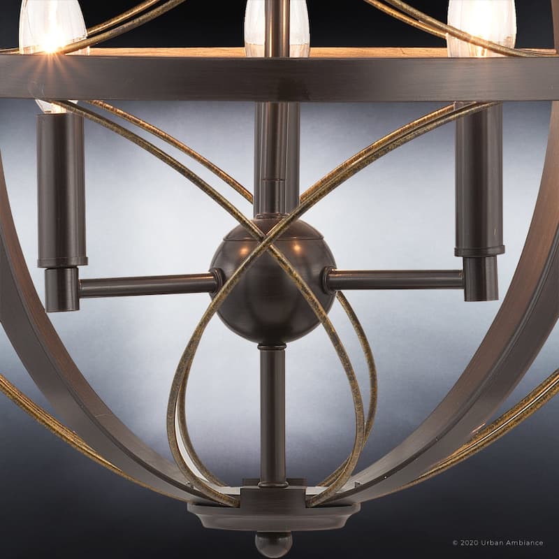 Luxury Farmhouse Chandelier, 19.75"H x 16"W, with Transitional Style, Olde Bronze, BWP4400 by Urban Ambiance - 16
