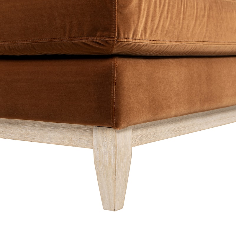 Knox 65" Modern Farmhouse Performance Velvet Chaise Lounge Chair
