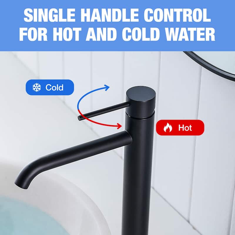 Single-Handle Deck-Mounted Bathroom Sink Faucet