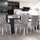 preview thumbnail 73 of 99, High-end Tufted Velvet Upholstered Nailhead Dining Chair Set of 6 Set of 2 - Grey Sliver