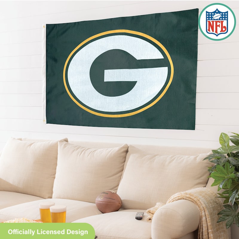 Green Bay Packers Single Sided Flag w/ 2 Grommets, 3'x5'